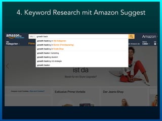 4. Keyword Research mit Amazon Suggest
 