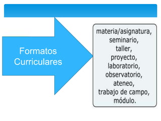 Formatos
Curriculares
 