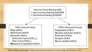 PALM-COEIN Classification; FIGO: International Federation of Gynecology and Obstetrics, 2011
 
