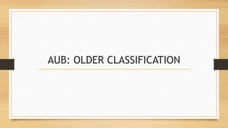 AUB: OLDER CLASSIFICATION
 