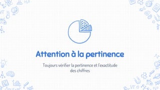 Attention à la pertinence
Toujours vérifier la pertinence et l'exactitude
des chiffres
 