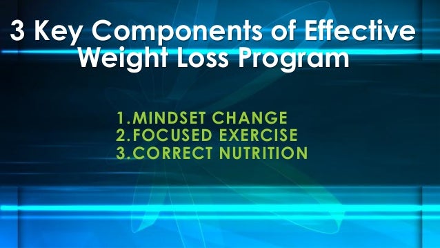 3 components of a healthy weight loss program