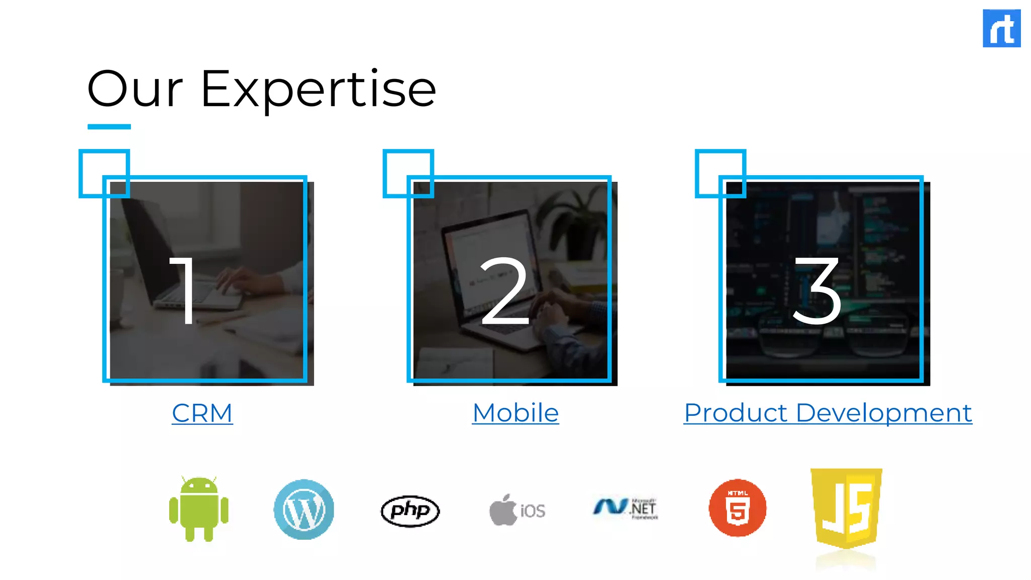 Our Expertise
CRM Mobile Product Development
1 2 3
 