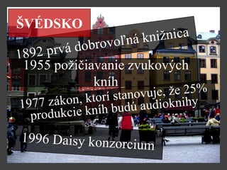 ŠVÉDSKO

1955 požičiavanie zvukových
            í
 