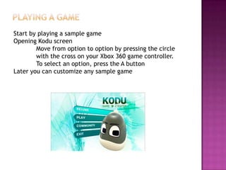 Edit feature explains buttons A, B, X,Y