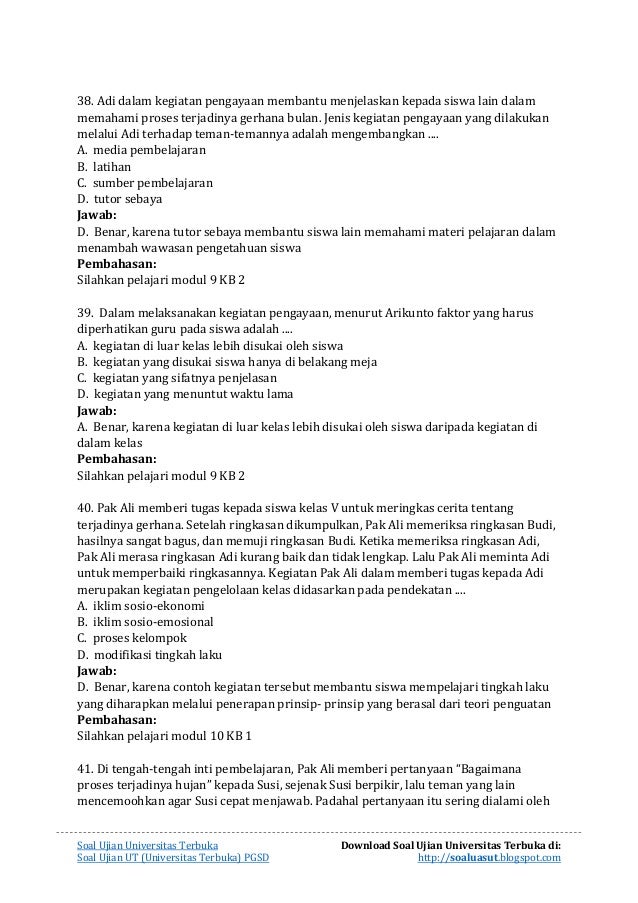 Soal Ujian Pdgk 4405 Ilmusosial Id