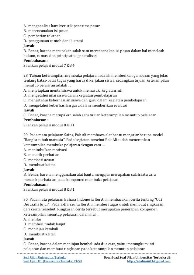 Soal Ujian Pdgk 4405 Ilmusosial Id