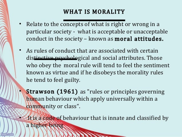 What Is Morality