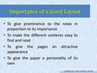 Laying Out the School Paper | PPTX