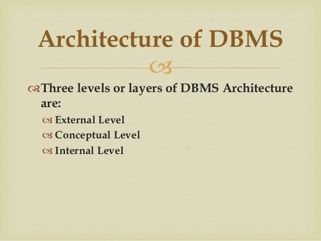 3 Level Architecture