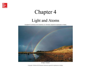 Chapter 4
Light and Atoms
Copyright © McGraw-Hill Education. Permission required for reproduction or display.
 