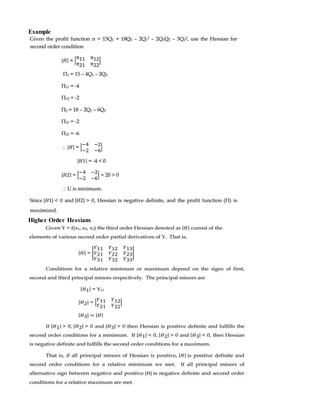 Example
Higher Order Hessians
 