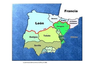 La península Ibérica entre el 1076 y el 1080. 