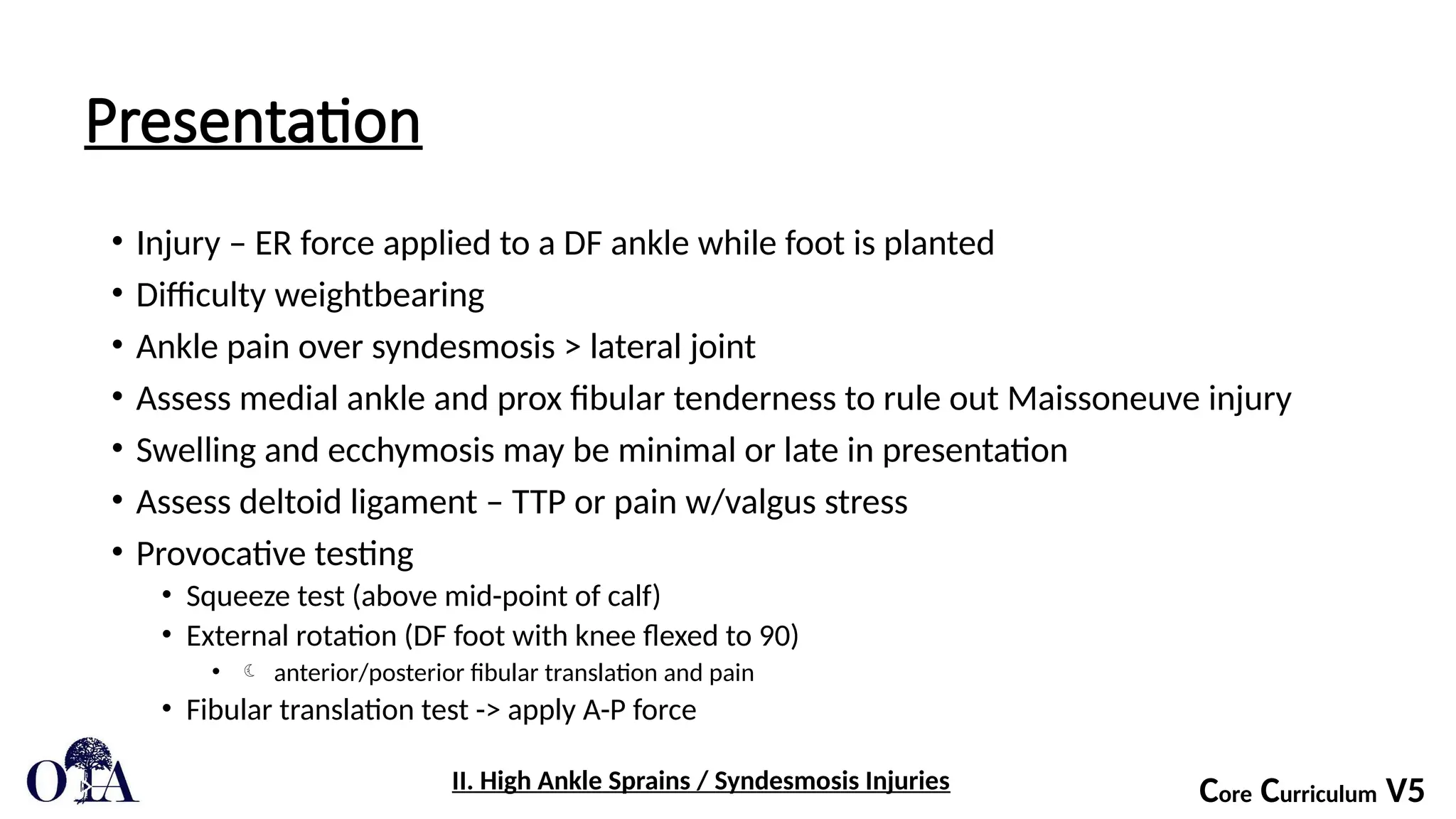 3 Lower Extremity Foot and Ankle Ligamentous Tendon Injuries about the ...