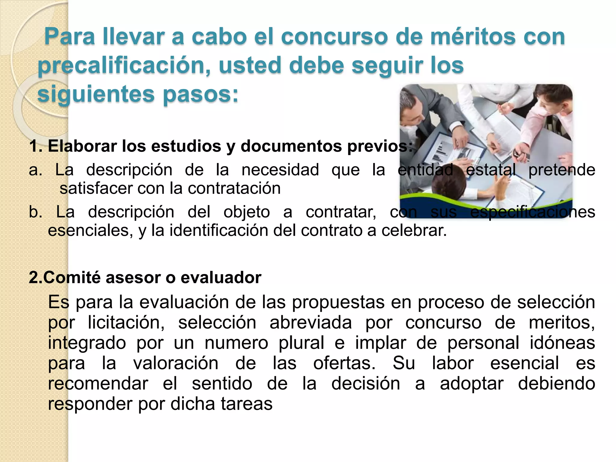 Contrato por concurso de méritos | PPTX