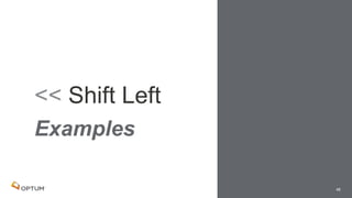 << Shift Left
48
Examples
 