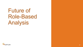 Future of
Role-Based
Analysis
57
 