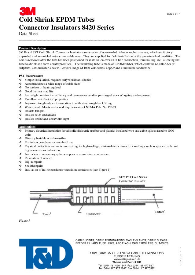 3m 8428 6 Cold Shrink Tube
