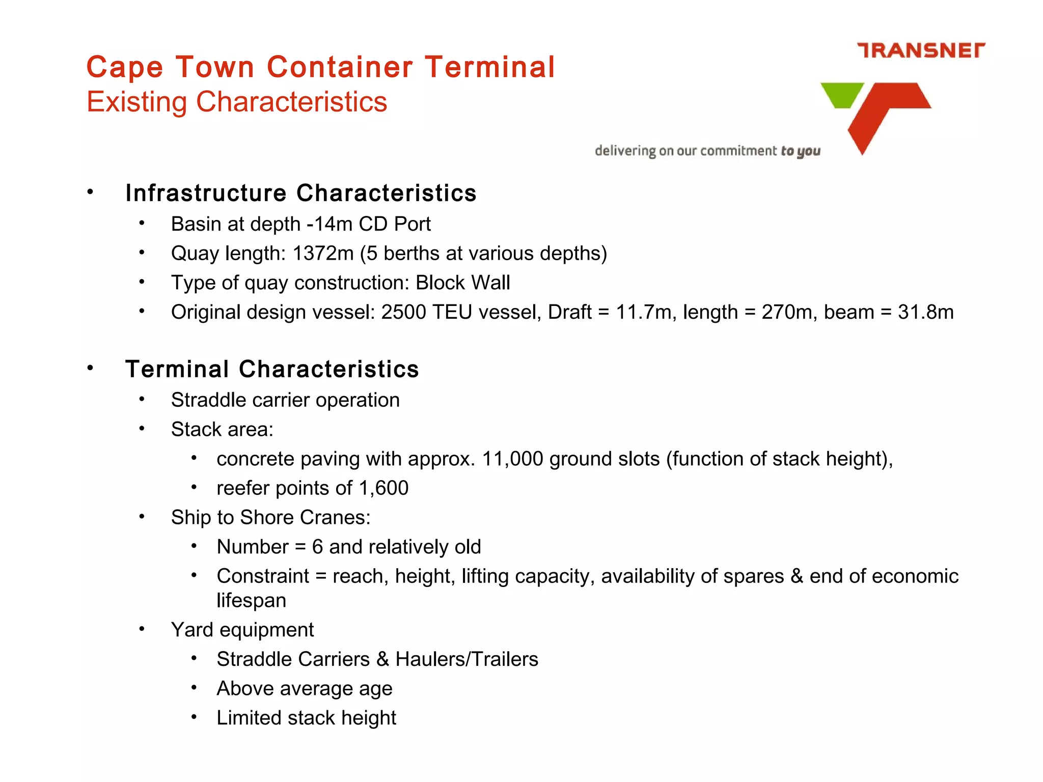 Expansion Of The Cape Town Container Terminal | PPT