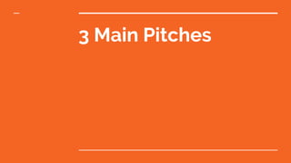 3 Main Pitches
 
