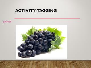 ACTIVITY:TAGGINGACTIVITY:TAGGING
#grapes
 