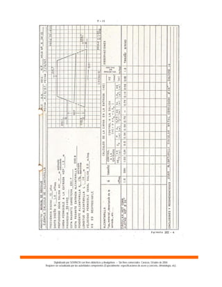 Digitalizado por SOVINCIV con fines didácticos y divulgativos – Sin fines comerciales. Caracas, Octubre de 2004.
Requiere ser actualizado por las autoridades competentes (Especialmente: especificaciones de acero y concreto, climatología, etc).
 