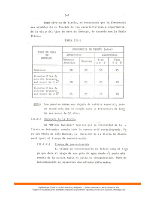 Digitalizado por SOVINCIV con fines didácticos y divulgativos – Sin fines comerciales. Caracas, Octubre de 2004.
Requiere ser actualizado por las autoridades competentes (Especialmente: especificaciones de acero y concreto, climatología, etc).
 