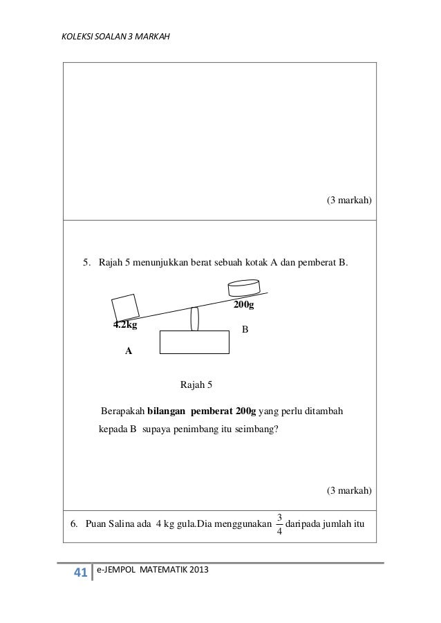 Matematik kertas 2 3 markah