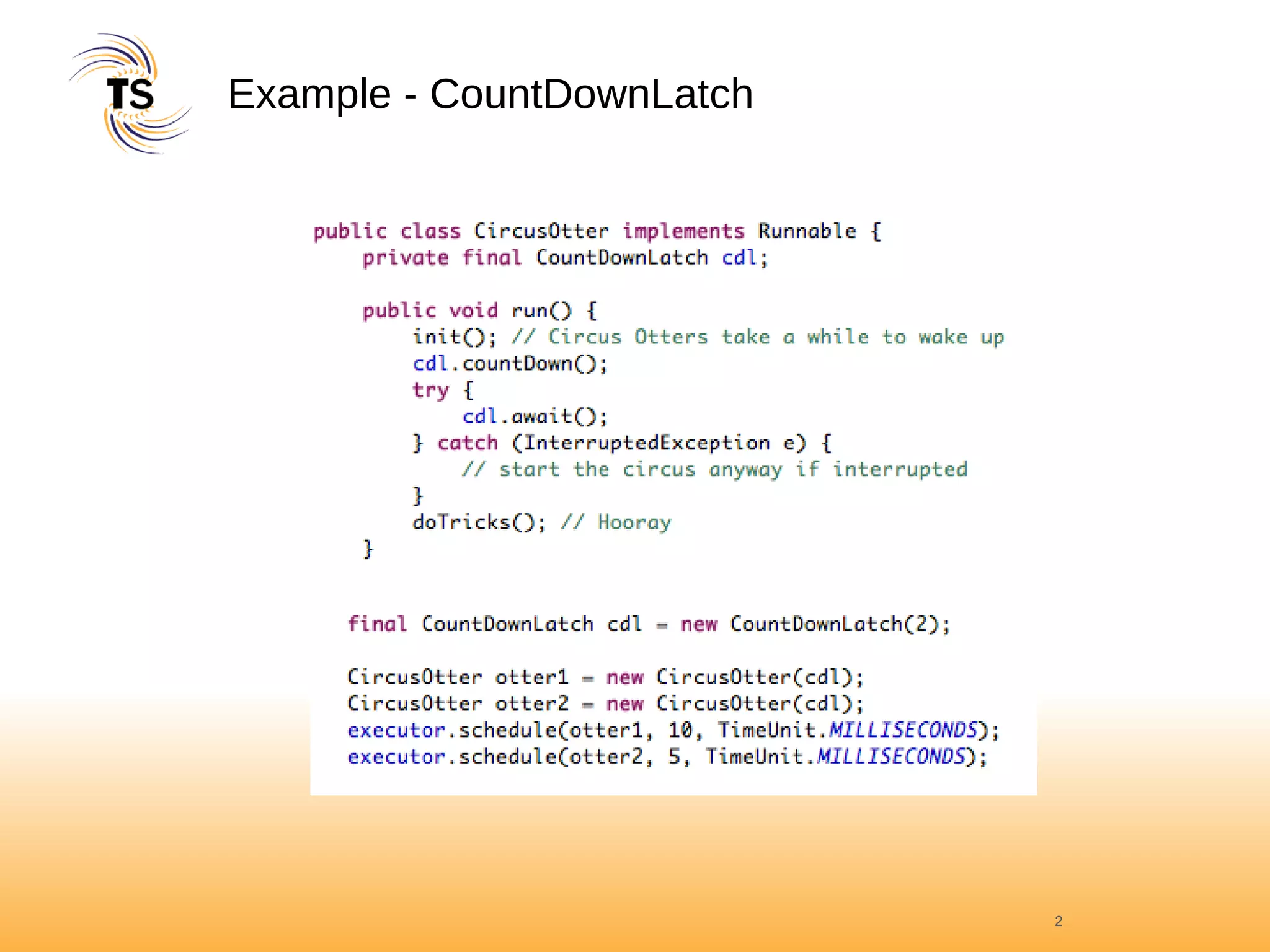 Example - CountDownLatch 