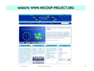 12
WEBSITE: WWW.WECOOP-PROJECT.ORG
 