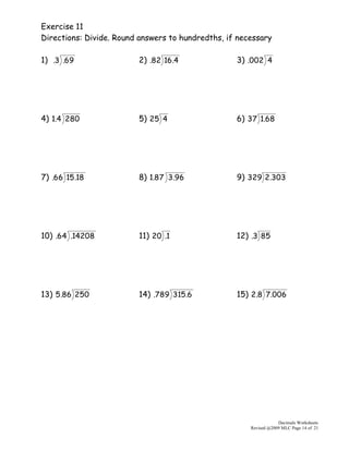3 math 550 decimals worksheets 2