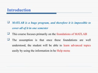 3_MATLAB Basics Introduction for Engineers .pptx | Computing ...