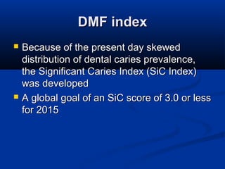 Measuring Dental Caries | PPT