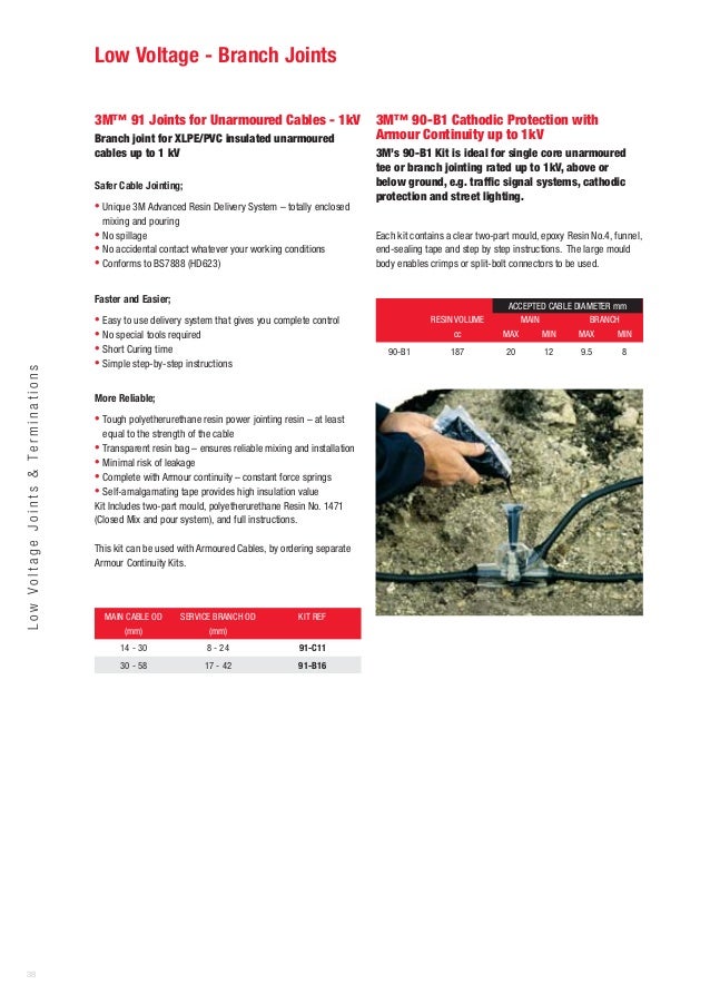 3m Electrical Catalogue Low High Voltage Cable Accessories Scotc