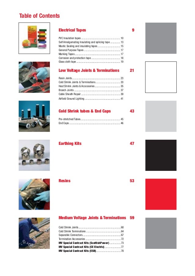 3m Electrical Catalogue Low High Voltage Cable Accessories Scotc