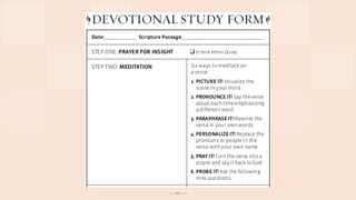Devotion Method Bible Study Methods—#1 Devotional Method | PDF