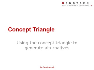 ConceptTriangleUsing the concepttriangle to generate alternatives