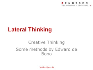 Lateral Thinking CreativeThinking Somemethods by Edward de Bono 
