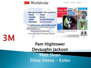 3M Pam Hightower Devaughn Jackson Matt Sloan Elitsa Voeva - Kolev 