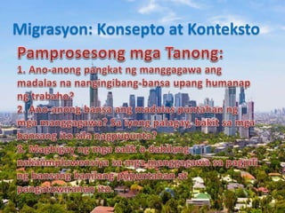 Migrasyon: Konsepto at Konteksto
 
