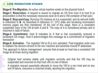 • LIVE MIGRATION STAGES
 
