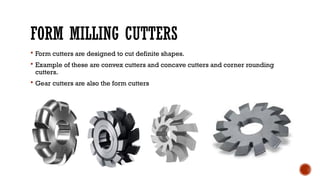 Milling Machine Cutters and types .pptx
