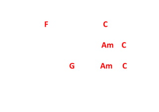 F C
Am C
G Am C
 