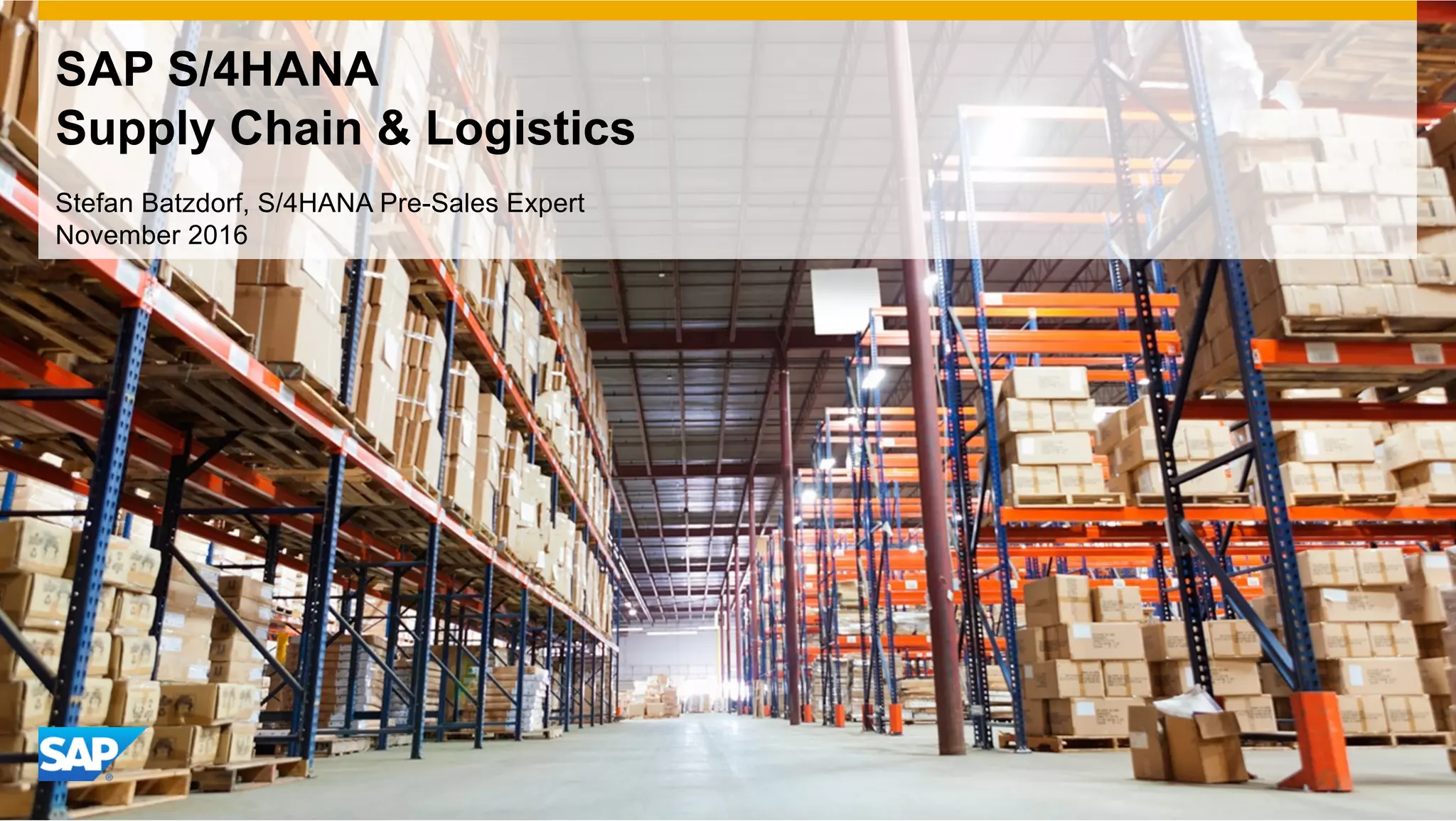 SAP S4HANA Supply Chain and Logistics 2016 | PDF