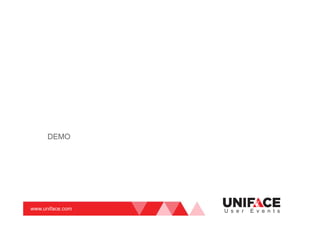 www.uniface.com U s e r E v e n t s
DEMO
 