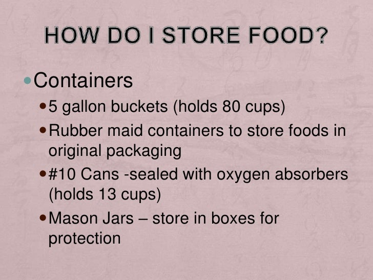 Food Storage Basics