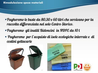 Rimodulazione spese materiali 
 
 
  