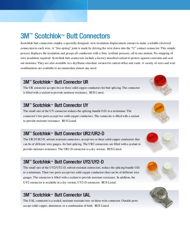 3M Scotchlok Insulation Displacement Connectors & Connector Crimping