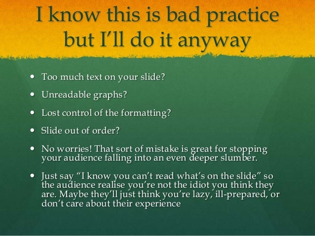 bad powerpoint presentation