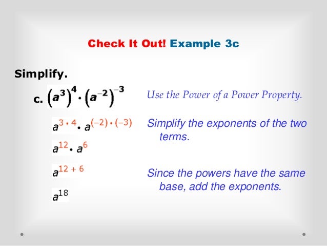 Multiplication Properties of Exponents